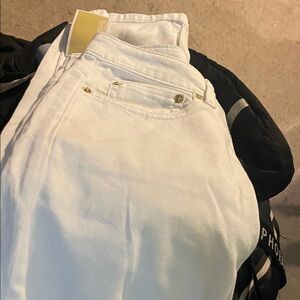 Michael Kors High Rise White Jeans